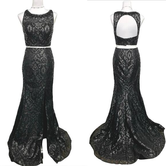 Blush Prom by Alexis Dresses & Skirts - EUC - Blush Prom by Alexis Two Piece Embellished Gown